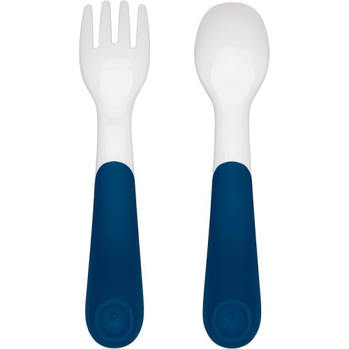 OXO Tot On The Go Fork & Spoon Training Set with Travel Case - Navy