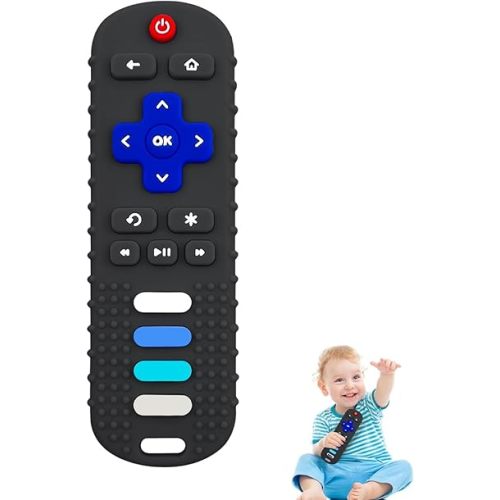 Silicone Baby Teething Toys, Silicone Reomte Teethers for Babies, Remote Control Shape Teething Toys, Chew Toys for Boys and Girls Soft Teething Remote