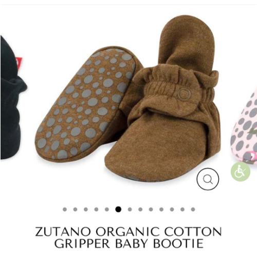 Zutano Organic Cotton Gripper Baby Bootie