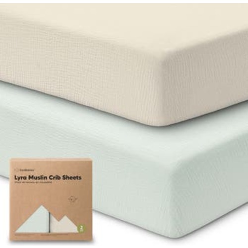 2-Pack Lyra Muslin Crib Sheets
