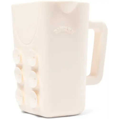 Rinzee® Baby Bath Cup with Suctions - BPA Free, 100% Food Grade Silicone Rinse Cup, Clutter-Free Tub Area, Kids Learning Tool, Sticks to Tiles, Drains Water Upside Down- patent pending