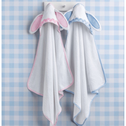 Pink Bunny Hooded Towel | Cotton Bath Towel for Girls | Mud Pie