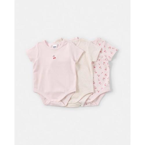 3 Pack Short Sleeve Print Bodysuits