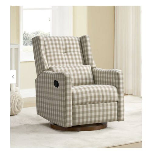 Spruce & Spring Lincoln Manual Swivel Glider Recliner with Lumbar Pillow