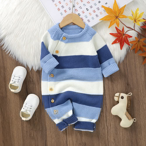 Baby Knit Striped Romper