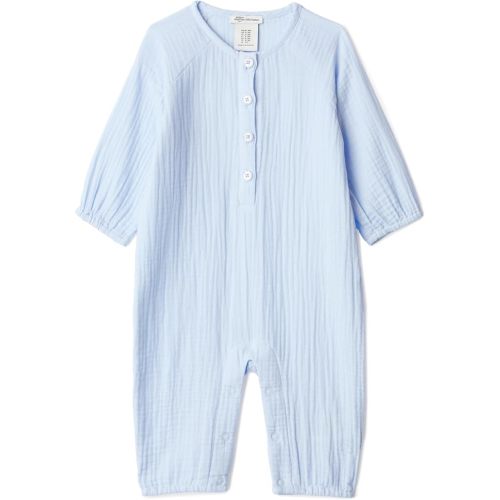 Amazon Essentials x Sofia Grainge Unisex Babies' Cotton Gauze Long Sleeve Romper