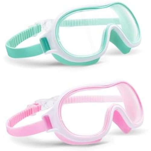 Aegend 2 Pack Swim goggles for Kids 3-15, Anti-Fog Anti-UV Wide Vision Waterproof, No leak Swimming goggles for Boys Girls
