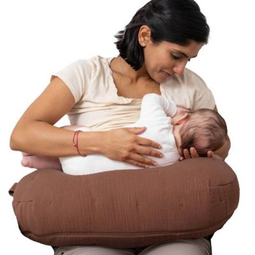 Boppy Luxe Nursing Pillow - Chestnut Solid Muslin