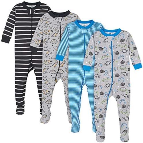 Gerber Baby Boys 4-Pack Footed Pajamas