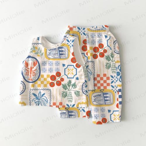 12-18mo Summer Italian Elements Sleeveless 2-piece Set