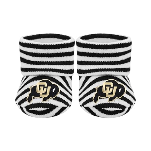 Creative Knitwear College Baby Striped Bootie Sock - Team Logo, Multiple Colors, Unisex (Newborn - 6 Months)