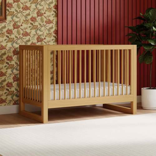 Namesake Nantucket 3-in-1 Convertible Crib with Toddler Bed Conversion Kit, Color Honey