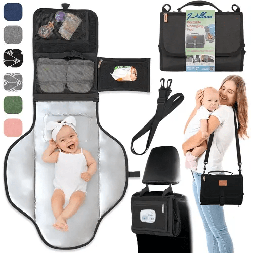 Portable Changing Pad for Baby, Baby Gifts for Boys and Girls, Travel Diaper Changing Pad for Newborn, Waterproof Baby Changing Mat, Foldable & Detachable Diaper Changing Station Baby Registry Search