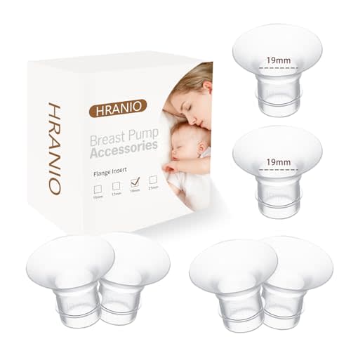 Flange Insert 19mm 6pcs, Flange Sizing Kit Compatible with Spectra Flange, Spectra Pump Parts, Momcozy Wearable Breast Pump, Manual Breast Pump, Spectra Breast Pump, Medela Pump Parts and More