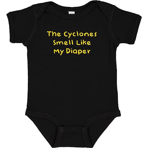 Iowa Fan The Cyclones Smell Like My Diaper Cute Baby Bodysuit Outfit