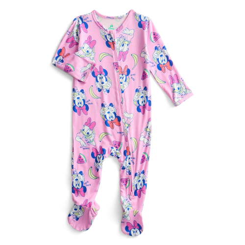 Character Baby Boys or Girls Cozy and Comfortable Viscose Two-Way Zip Footed Sleep 'N Play One-Piece Pajamas, Sizes 0M–6/9M