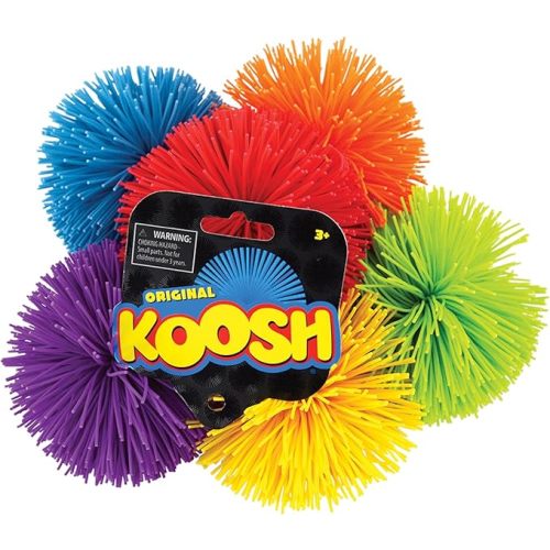 Koosh Original Classic - 3 inch Classic & Retro Toys for Ages 3 to 11, Red, Orange, Yellow, Green, Blue, Purple