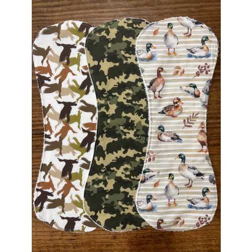 3 piece Duck hunter burp cloth set