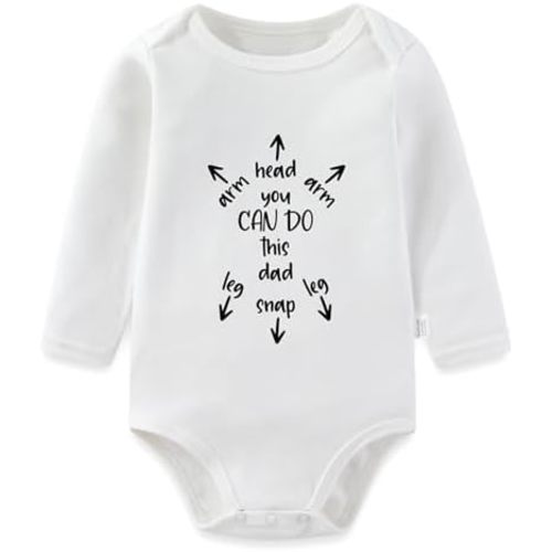 You Can Do this Dad Long Sleeve Baby Bodysuits, Papa Romper Playsuit Outfits Girls Boys 0-24 Months