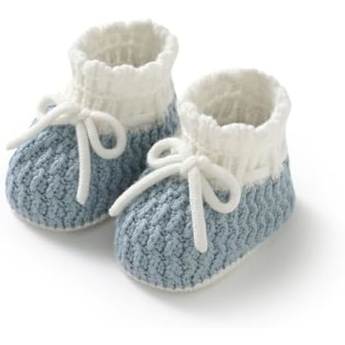Baby Booties Knitted Newborn First Soft Sock Crib Warm Shoes for Toddler Infant Boy Girl Babys Shower Gift