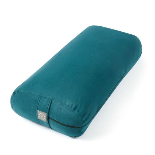 Yoga Bolster Pillow Meditation Pillow w/Washable Cover & Carry Handle - Teal