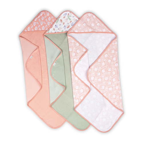 Ingenuity Clean & Cuddly 3-Pack Hooded Bath Towels - Edi