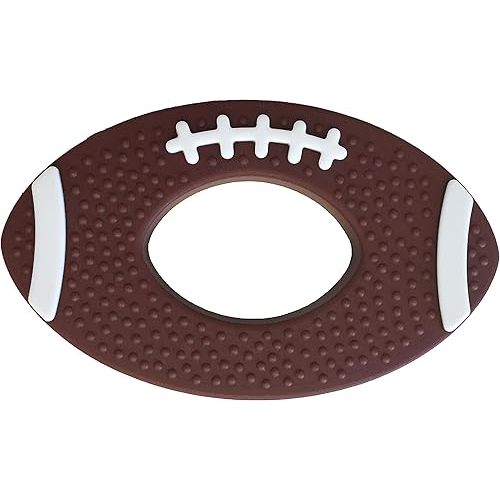 Silicone Football Teether, Food Grade Silicone, Infant and Toddler Sensory teether American Football