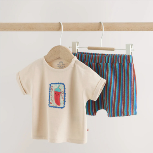 Buy Neutral Chilli Print Top and Shorts Baby Set (0mths-2yrs) from Next USA