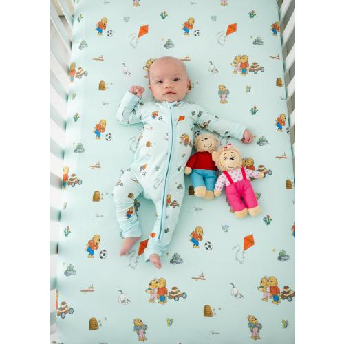 BERENSTAIN BEARS® Bamboo Baby Pajamas, Officially Licensed Bamboo Zippered Sleeper, Childhood Nostalgia Book Pajamas