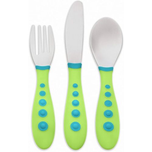 NUK First Essentials Kiddy Cutlery in Assorted Colors, Colors may vary (Pack of 3)