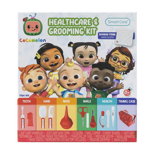 Smart Care Cocomelon Health & Grooming Kit for Toddlers, 17 Piece Kit