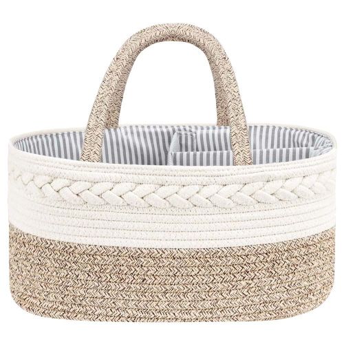 Little Story - Cotton Rope Diaper Caddy - Ivory - Smart Mom