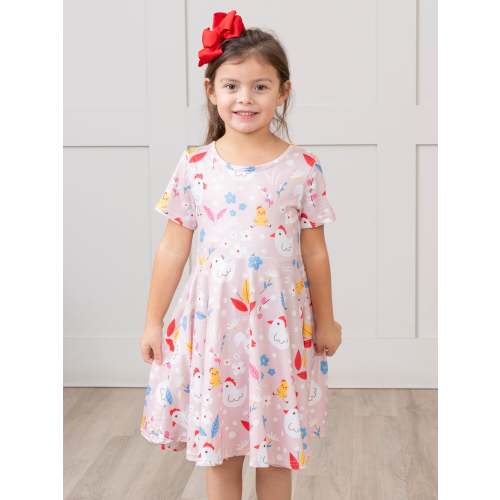 Chicken Swing Dress - Blush Floral