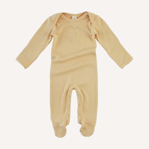 long sleeve lap neck footie | marzipan | modal skinny rib – kate quinn