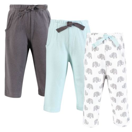 Hudson Baby Unisex Cotton Pants and Leggings, Painted Gray Elephant