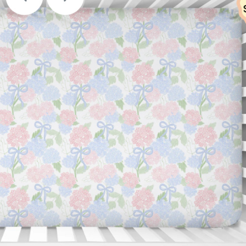 Crib Sheet | Hydrangea Bow