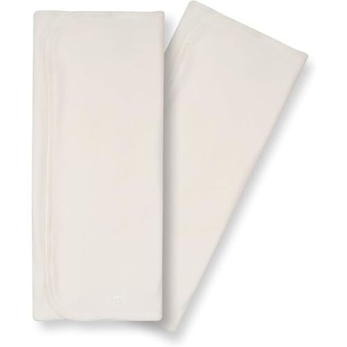 Hemp Prefold Inserts with Snap - 2 Layers - Reusable and Absorbent - 13" x 15" Perfect for Any Diaper- 2 Pack - Nora's Nursery