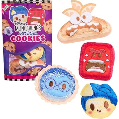 Disney Munchlings Snack Pack Plush Gourmet Cookies, Collectible Munchlings Plush, for Boys and Girls, Ages 2 and Up