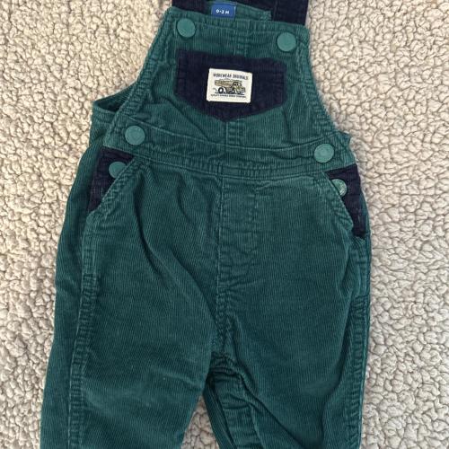 Green corduroy overalls size 0-3 months #babyfashion...