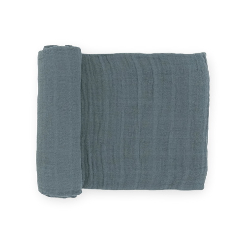 Little Unicorn Cotton Muslin Swaddle / Sea