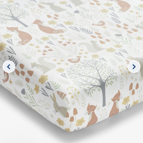 Forest Animals Organic Cotton Fitted Crib Sheet | The Company Store