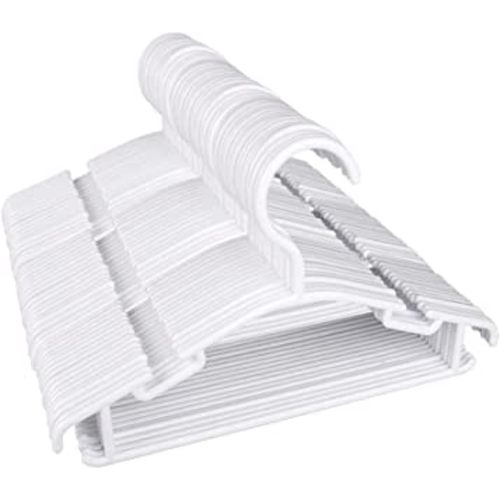 GoodtoU White Baby Hangers for Closet Kid Hangers Bulk Childrens Hangers Plastic Small Hangers 10.24inch(80pack, White)