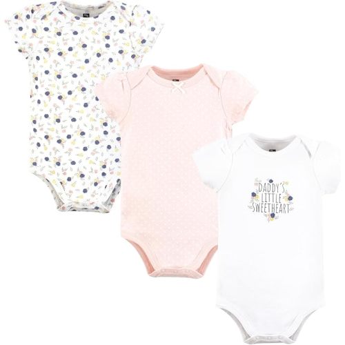 Hudson Baby Baby Girls' 3pc Cotton Bodysuits