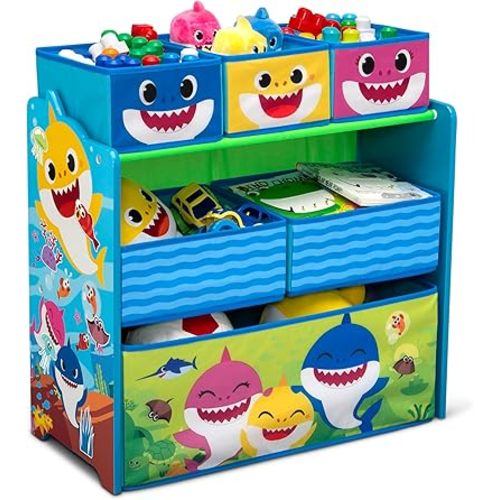Baby Shark Design & Store 6 Bin Toy Storage Organizer by Delta Children