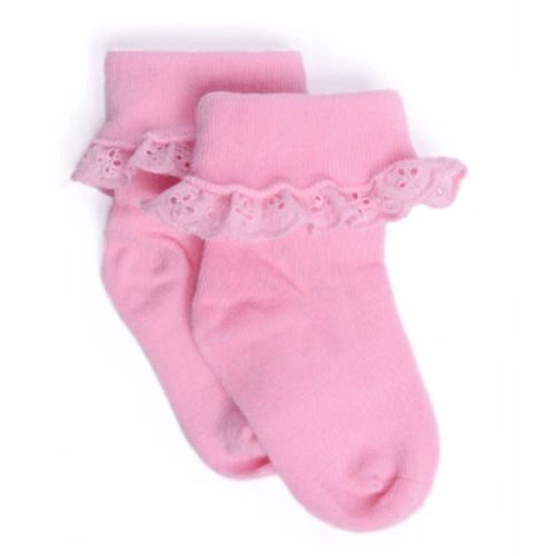 Eyelet Ruffle Ankle Sock (2 Colors) – Stitchy Fish