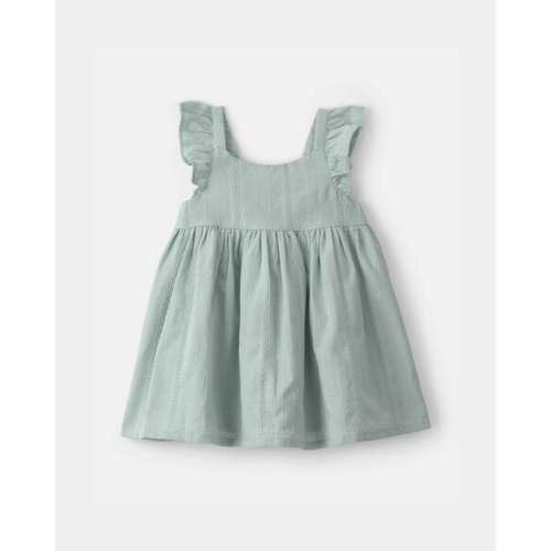 Baby Girl Ruffle-Sleeve Dress - Green - OshKosh B'gosh | Carter's