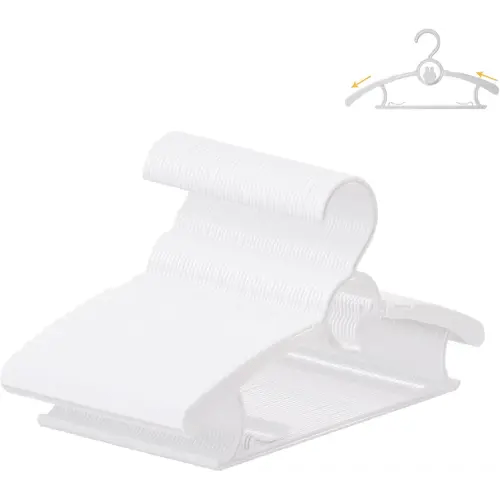 50 Pack Baby Hangers 11"-14" Adjustable Kids Hangers White