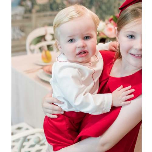 Edgehill Collection x The Broke Brooke Baby Boys Berrett Velvet Set