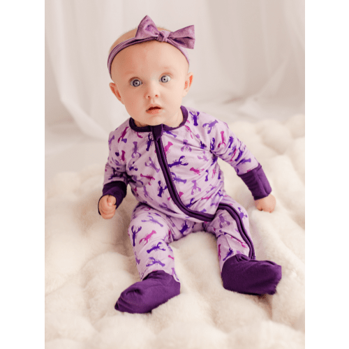 Erika - Purple Lobster Zippy Romper – Bailey Baby Co.