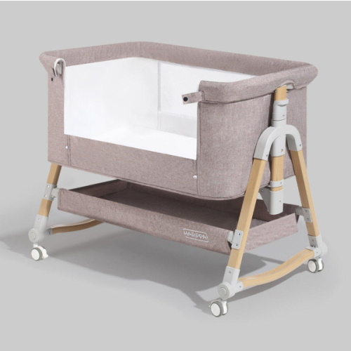 Harppa Cuddly 3-in-1 Baby Bassinet Bedside Sleeper for Reflux | Attaches to Bed, Adjustable 5 Heights, Non-Toxic & CPSC Certified | Sturdy Aluminum Frame, Portable Wheels, Tool-Free Setup, Gentle Rocking | Perfect for Newborns, Infants, Small Spaces & Saf